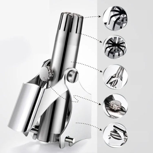 Portable Stainless Steel Manual Nose & Ear Hair Trimmer